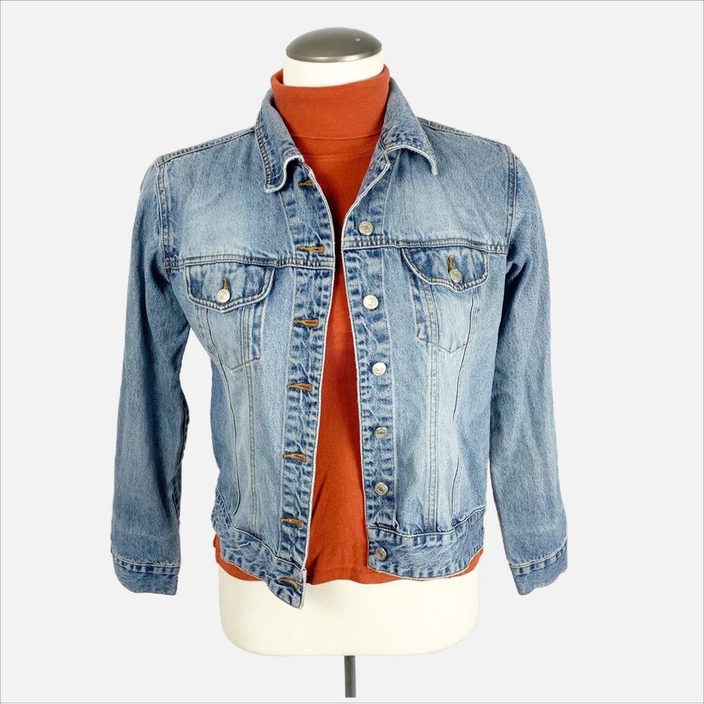 Cotton Ginny Vintage Wash Denim Jacket Size M